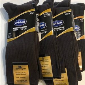 Dr Scholl’s crew socks brown 4 pairs
